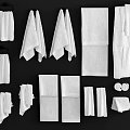 Modern towel towel combination 3d model