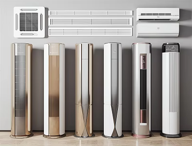 modern air conditioning column air conditioning 3d model