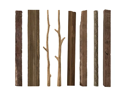 Display of Various Natural Stone and Wood Types with Unique Textures and Grains 3d model