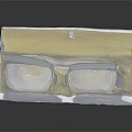 Elegant Jewelry Eyeglasses With Metal Frame Transparent Lenses In Yellow Box