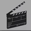 Classic Black And White Movie Clapperboard Slate With Director Camera Date Details