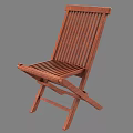 Wooden Folding Leisure Chair With Slatted Back And Solid Wood Construction For Comfortable Seating