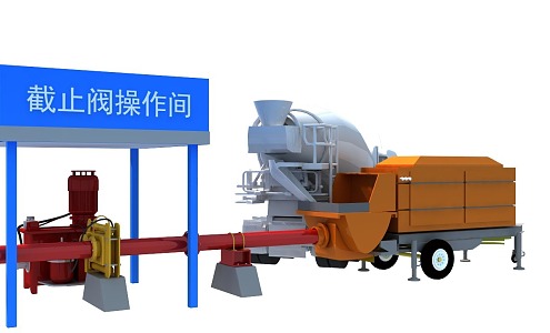 Pumping equipment Stop valve Pump truck Olive truck 3d model