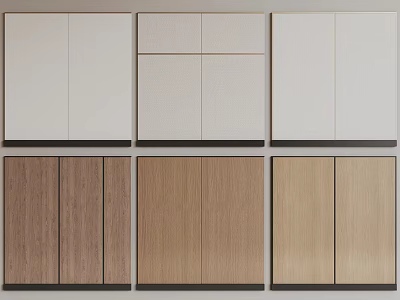 Different Design Wall Panels With Various Materials And Color Options For Home Interior 3d model