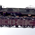 Vintage Electric Train Featuring Rusty Exterior And Pantographs 3d model