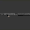 Vintage Submachine Gun With Metallic Texture Barrel Grip And Trigger Retro Design 3d model