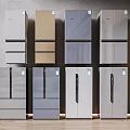 Modern refrigerator combination 3d model