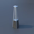 Modern Industrial Equipment Tower With Metallic Grid Structure And Steel Frame 3d model