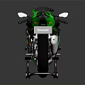 Green Sport Motorcycle With Sleek Design Black Red Accents And Modern Styling