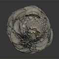 Organic Textured Sculpture With Stacked Petal Like Forms In Neutral Tones