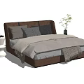 Modern Double Bed 3d model