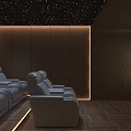 Modern AV Room Simple Technology Home Theater Private Cinema Light Luxury 3d model