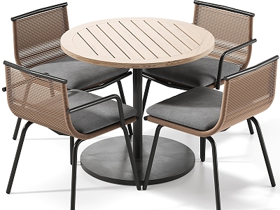 Modern table and chair combination outdoor RODA 3d model