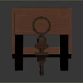 Sturdy Metal Bench Vice With Wooden Stand For Workshop Clamping Tasks