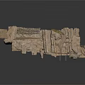 Ancient Historical Building Ruins With Stone Structure Broken Walls And Columns