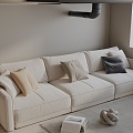 Modern three-seat sofa 3d model