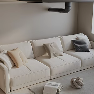Modern three-seat sofa 3d model