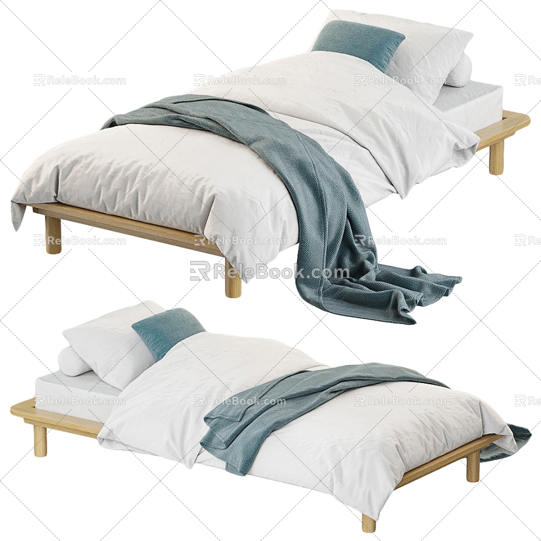 Modern Single Bed 3d model