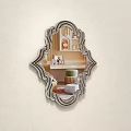Elegant Vintage Decorative Mirror With Ornate Carved Frame Wall Mounted