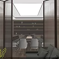 Modern Well Planned Bank Interior 3D Layout Design With Complete Business Service And Office Zones