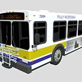 White Yellow Blue City Bus Fully Accessible Via Metropolitan Transit College Green Line Route 65
