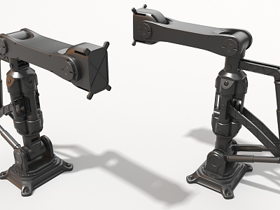 Hard surface machinery steel structure joint mechanical arm high-tech industrial parts 3d model