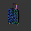 Black Hard Shell Luggage With Telescopic Handle And Rolling Wheels