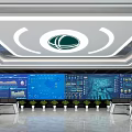 Modern Science and Technology Command Hall State Grid Monitoring Hall Dispatching Center 3d model