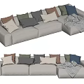 Modern corner sofa multiplayer corner sofa 3d model