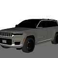 Gray Jeep Grand Cherokee SUV With Sleek Design And Alloy Wheels