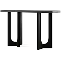 Black Console Table with U Shaped Legs Modern Sleek Design and Sturdy Structure 3d model