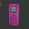 Vintage Electronic Device Mobile Phone With Worn Out Design Keypad Buttons And Screen