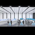 modern command center science and technology command center 3d model