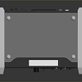 Electronic Device With Metal Casing Silver Frame Black Panel Knobs And Multiple Ports