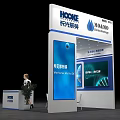 HOOKE And MOMO Biotechnology Exhibition Booth With Branding Displays