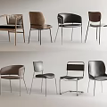 Modern Leisure Chairs With Various Designs Metal Frames And Upholstered Seats