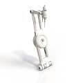White Industrial Robotic Arm Equipment With Mechanical Rotating Components