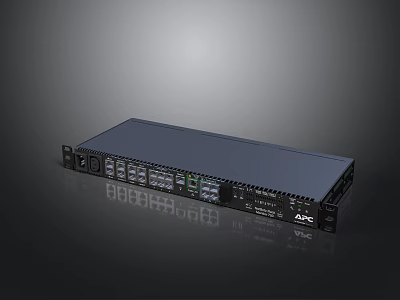 APC Modern Black Power Distribution Unit Electronic Device With Multiple Outlets 3d model