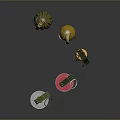 Military Grenades In Various Colors With Different Designs And Pull Rings