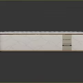 White Mattress With Striped Surface And Trimmed Edges For Comfortable Sleep