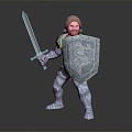 Modern Game Role Warrior Samurai Soldier 3d model