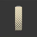 Modern Stylish Fashion Ring With Geometric Top Textured Zigzag Edge Band And Engraved LRG Initials