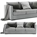 Fabric Multiplayer Sofa 3d model