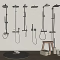 Modern Shower Embedded Hidden Shower 3d model