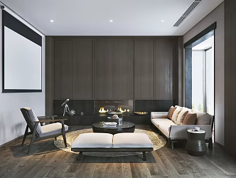 modern living room 3d model