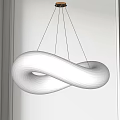 Modern Minimalist White Infinity Loop Shape Chandelier For Home Interior 3d model