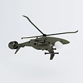 Olive Green Unmanned Military Helicopter With Mounted Sensor And Equipment Systems