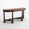 Classic Wooden Console Table Design With Carved Legs And Traditional Style