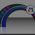 Blue and Pink Gradient Archway with 2032 Year Brand Text and Heart Logo