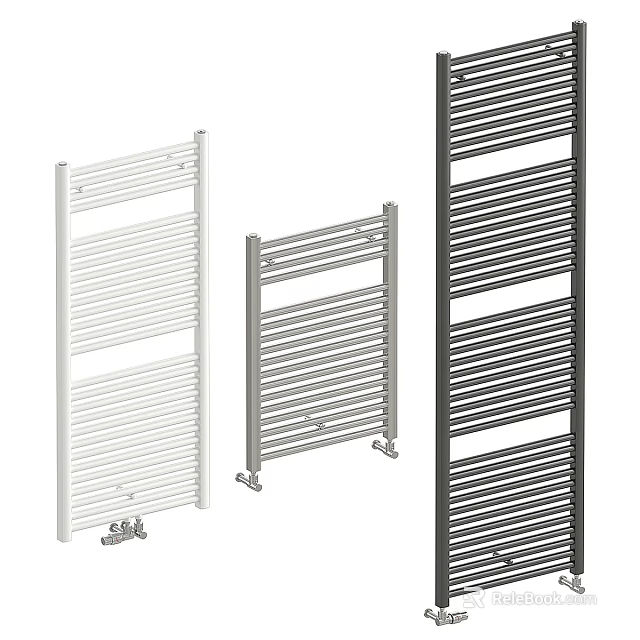 Modern Bathroom Cabinet Racks With Different Colors And Multi Layer Shelving Design 3d model